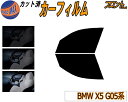 【送料無料】フロント (b) BMW X5 G05系 カット済みカーフィルム 運転席 助手席 三角窓 左右セット スモークフィルム フロントドア 車種別 5% ...