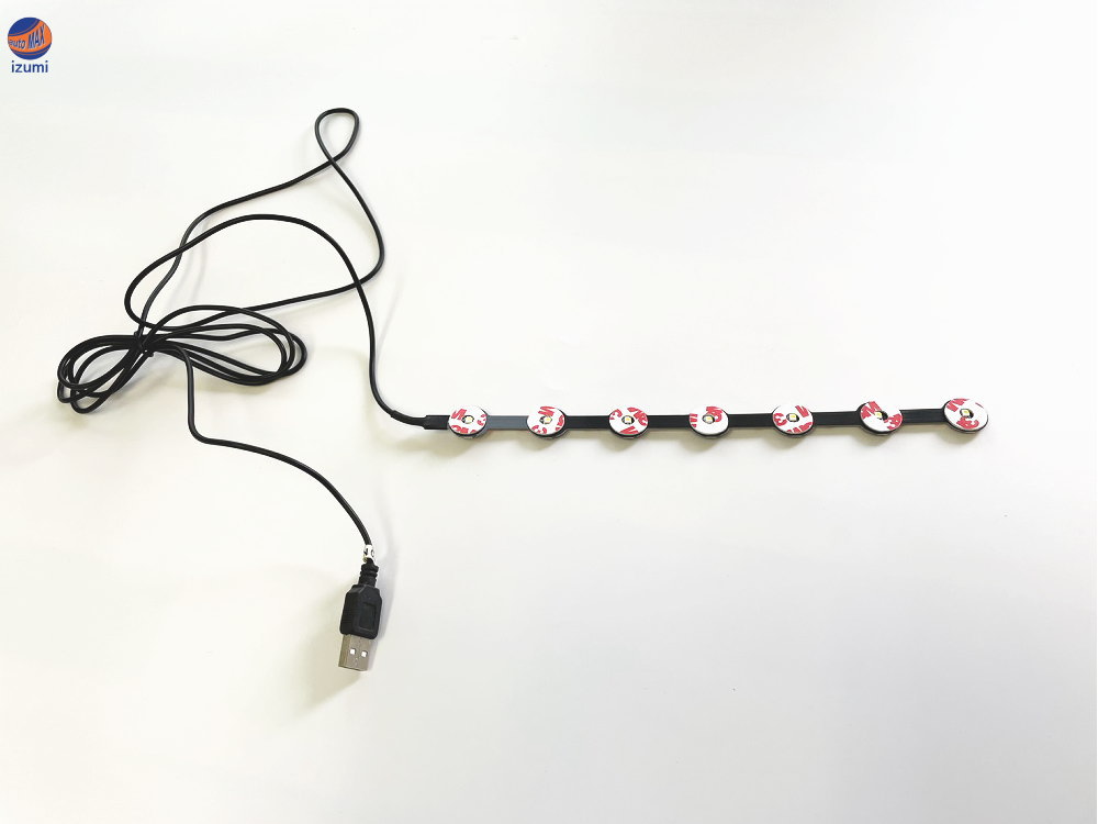 【ジャンク品 7】ダッシュボードに置くフィギュアやマスコットを光らせる LED 車載LEDライト 装飾車 インテリア USB ライトバー【メール便 送料無料】