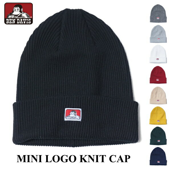 ベンデイビス ニット帽 メンズ ニットキャップ BEN DAVIS ベンデイビス BDW-9533 ミニロゴニットキャップ MINI LOGO KNIT CAP ニット帽 帽子 ネコポス メール便送料無料 新生活 父の日 引っ越し プレゼント