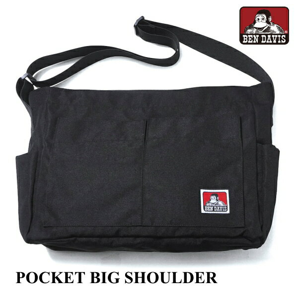Rakuten - ポケット ビッグ ショルダー ショルダーバッグ BEN DAVIS ベンデイビス BDW-8386 ポリエステル POCKET BIG SHOULDER POLYESTER 通学 旅行バッグ 修学旅行 メンズ レディース ユニセックス ベンデービス ベン デイビス ホワイトレーベル かばん カバン 鞄 送料無料 父の日