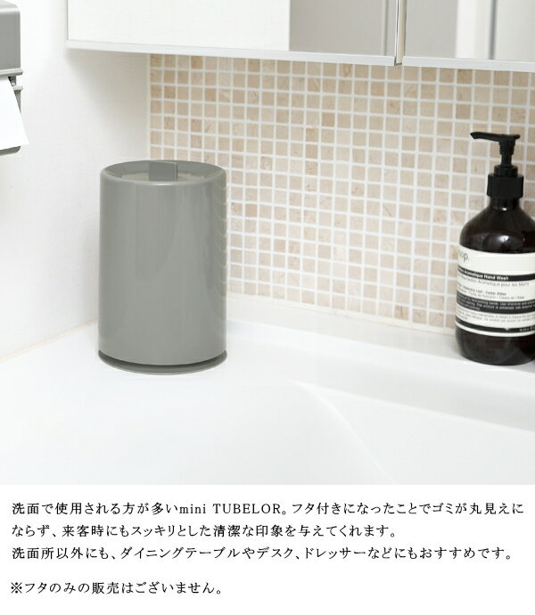 ゴミ箱 ideaco イデアコ トラッシュカン ミニチューブラーウィズリッド Trash can miniTUBELOR with Lid ごみ箱 ダストボックス 10倍 新生活 海の日 引っ越し プレゼント 送料無料 [3]