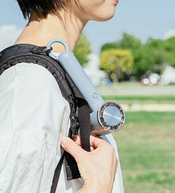 ペルチェ冷却機能ハンディファン カラビナ付 LCAF004 ライフオンプロダクツ サーキュレーター 扇風機 風量調節 USB充電式 アウトドア 季節 空調家電 暑さ対策グッズ 5倍 新生活 バレンタイン 引っ越し プレゼント