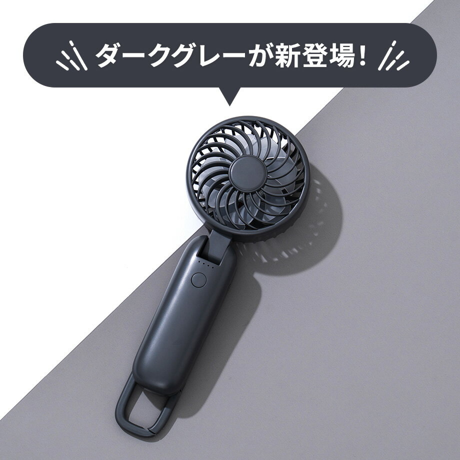 大風量ダブルファン カラビナ付 LCAF001 ライフオンプロダクツ ハンディファン ネ...