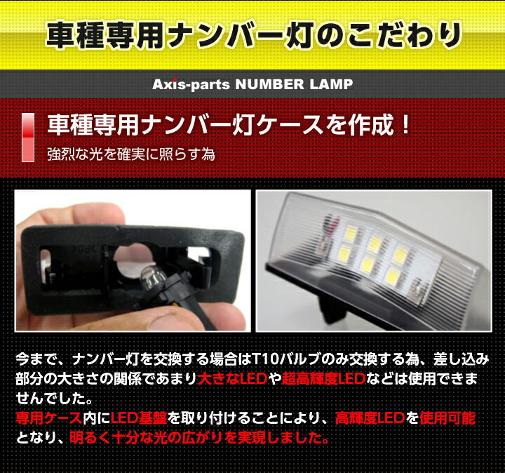 【ポイント5倍！12/13 20:00〜12/14 1:59】3色選択可 高輝度3チップLED日産 スカイラインV37/ハイブリッド可【年式：H26.2〜H29.11】ユニット交換専用ナンバー灯2個1セット(SC)