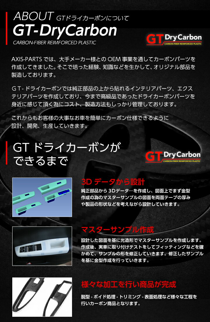 【受注生産】【GT-DRY】ドライカーボン使用 スバル インプレッサ用【GVB/GVF/4ドア】 リアドアガーニッシュ/rj160（※注文後出荷まで約90日）