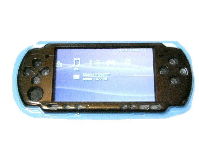 PSP-3000専用★本体保護アルミニウムケースカバー新品メタル茶