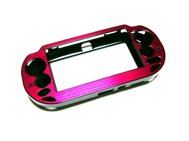 PSVITA用保護プラスチックxアルミニウム収納ケースカバー新品赤PSVITA1000用