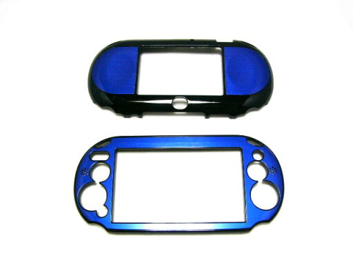 PSVITA2000用保護プラスチックxアルミ収納ケースカバー新品青色 PSVITA2000用保護プラスチックxアルミ収納ケースカバー新品青色