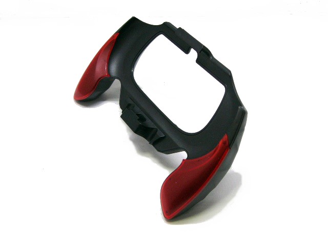 PSVITA2000用操作性向上uarr;ハンドグリップスタンド機能付赤