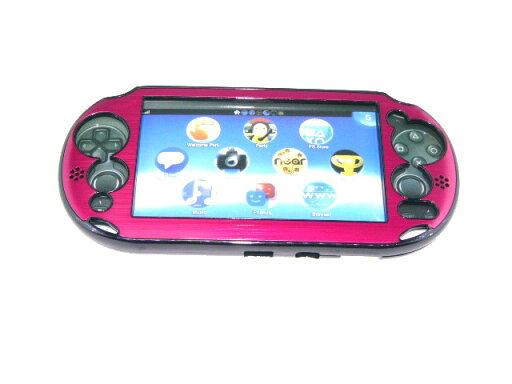 PSVITA2000用保護プラスチックxアルミ収納ケースカバー新品赤色 PSVITA2000用保護プラスチックxアルミ収納ケースカバー新品赤色