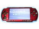 PSP-3000専用★本体保護アルミニウムケースカバー新品メタル赤