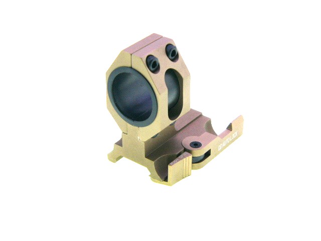 azmart楽天市場店のAmerican Defense型QDレバー25/30mmL型スコープマウントリングタイプ2新品DE　ダークアース　25mm｜アングル2