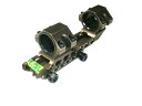 肉抜き ワンピース ダブルリング 直径 25mm 30mm スコープ マウントリング 水平器付 新品 DE2 ダークアース2 オフセット マウント