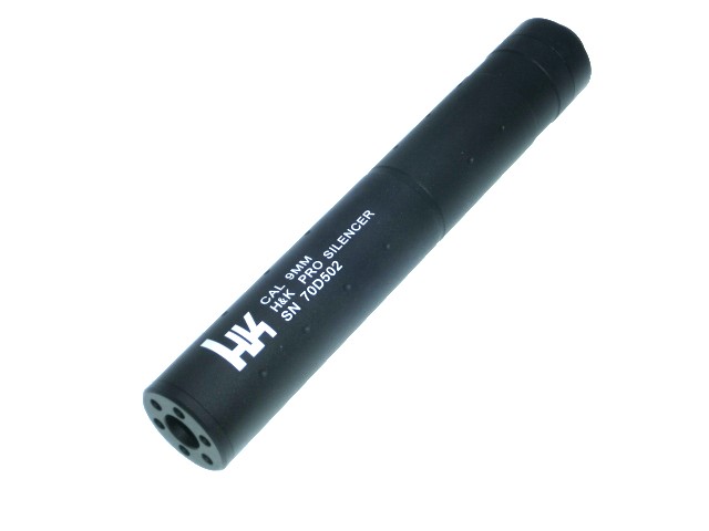 HK B型 電動ガン エアガン 30mmX198mm サイレンサー 14mm CCW 逆ネジ 新品　ガスガン　サプレッサー