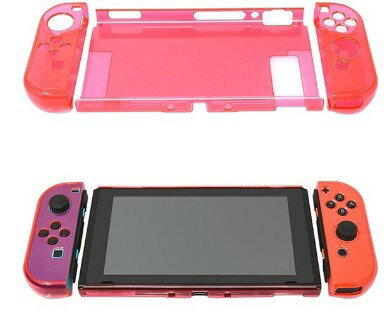 ニンテンドーSwitchスイッチ保護クリア収納ケースカバー透赤[新品]　Switchライト非対応 Switch有機ELモデル非対応 1