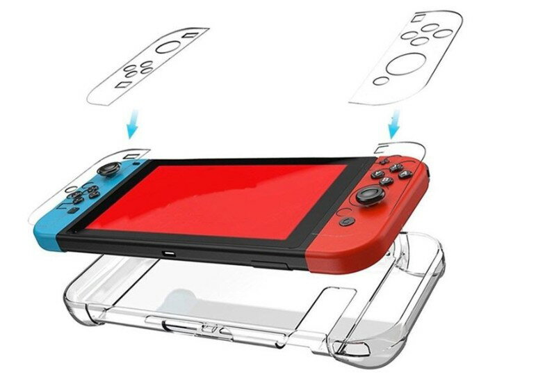 ニンテンドーSwitchスイッチ保護クリア収納ケースカバー透赤[新品]　Switchライト非対応 Switch有機ELモデル非対応 2