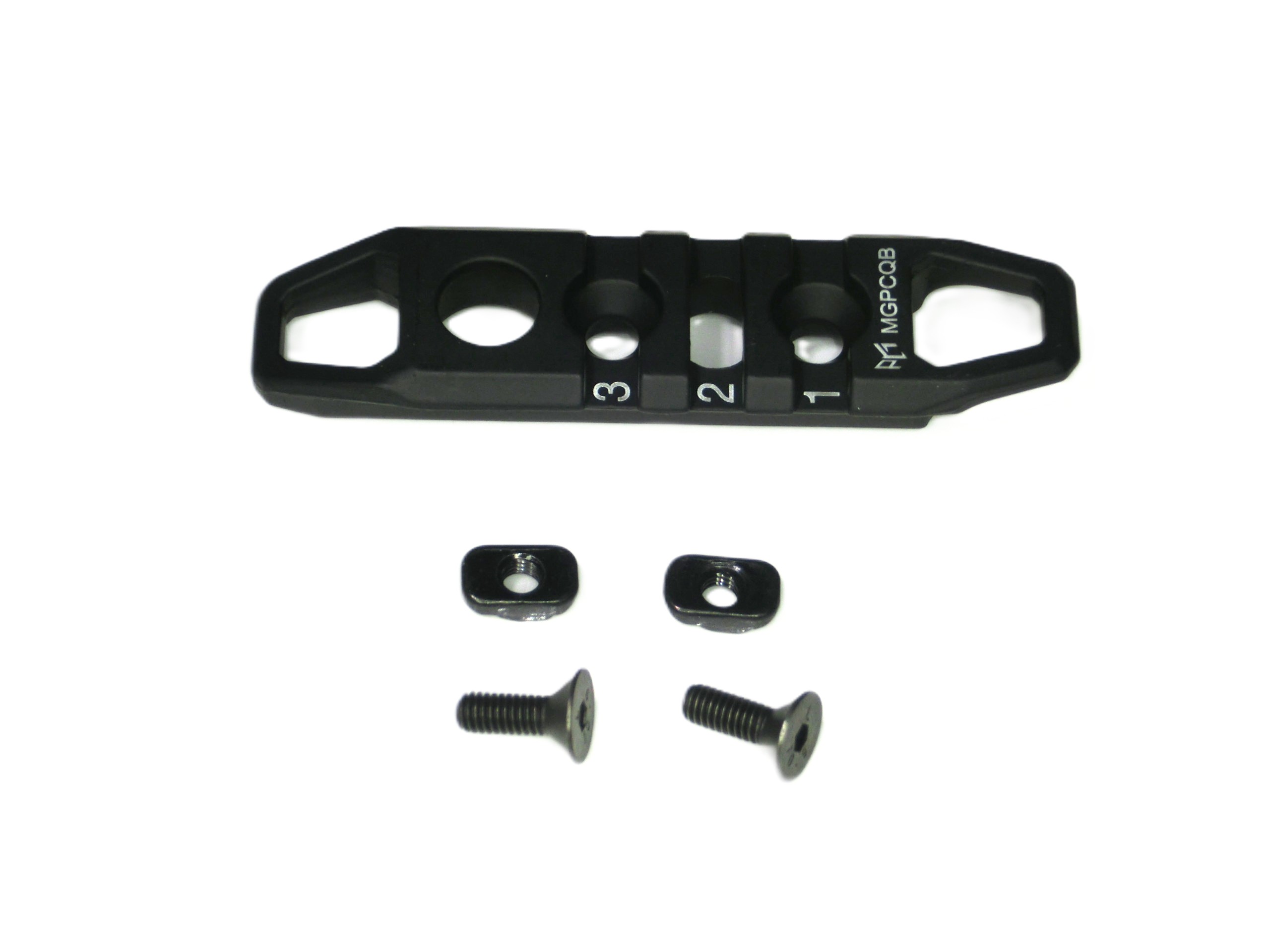 M-LOK肉抜き3スロット20mmレール金属製マウントベース新品M-LOKシステム用レイルセクション