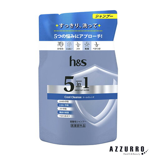 P＆G h＆s エイチアンドエス 5in1 クールクレンズ シャンプー 詰め替え 290g【ドラッグストア】【ゆうパック対応】