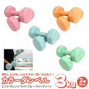 ダンベル 3kg 2個セット 筋トレ ダイエット フィットネス かわい...(4)