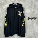 【BIG SALE】Disclaimer / ディスクライマー「Falcon Art Hoodie Black」アームロゴ フーディー パーカー ブラック 黒 ストリート アート イタリアブランド インポート ブランド 2023年 秋冬 新作 商品