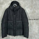 SSEINSE / センス「Matt Nylon Ripstop Padding Hoodie Jacket Black」 2023AW センス 中綿ジャケット アウター 中綿ブルゾン ブラック マット ナイロン切替 ナイロン リップストップ スタンダードフィット 大人カジュアル メンズ 2023年 秋冬 新作商品