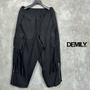 DEMILY / f~[uStretch Strap Cargo Pants BlackvXgb` Xgbv J[Spc ~^[ W[W Xg[g lJWA Y 2023N H~ V쏤i