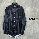 DEMILY / f~[uGeometric Long Sleeve Shirts Blackv 2023AW 􉽊w  Vc ubN~O[ lJWA Y 2023N H~ V쏤i