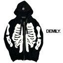 DEMILYuBone Big Zip Up Hoodie Blackv{[ AbvP rbO WbvAbv t[fB p[J[ rbOTCY I[o[TCY  oCN [h AEghA ubN~^[ Y 2023AW