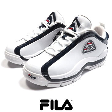 ラスイチSALE 在庫限り FILA フィラ[Grant Hill 96GL] スニーカー WHITE×NAVY ホワイト×ネイビー シグネチャーモデル復刻版 グラントヒル NBA ローカット バスケットシューズ 2PAC シューズ 靴 メンズ 送料無料