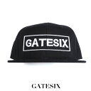 GATESIX「BOXLOGO BB CAP OTTO」ボックスロゴキャップ OTTO社製 ブラック 黒 BLACK ボックスロゴ 帽子 ハット スナップバックキャップ ブランドロゴ ストリート スポーティ シンプル ゲートシックス フリーサイズ メンズ 送料無料 新作