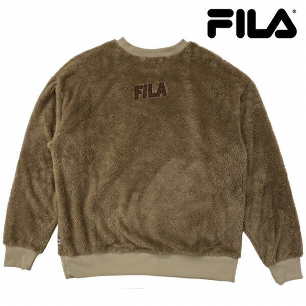 FILA Heritage 「Boa Pocket Crew Beige」 フィラ ヘリテージ ボア ベージュ スウェット クルー ロゴ ワッペン アウター セットアップ スポーティ アウトドア ストリート メンズ 韓国 送料無料 新作 あす楽