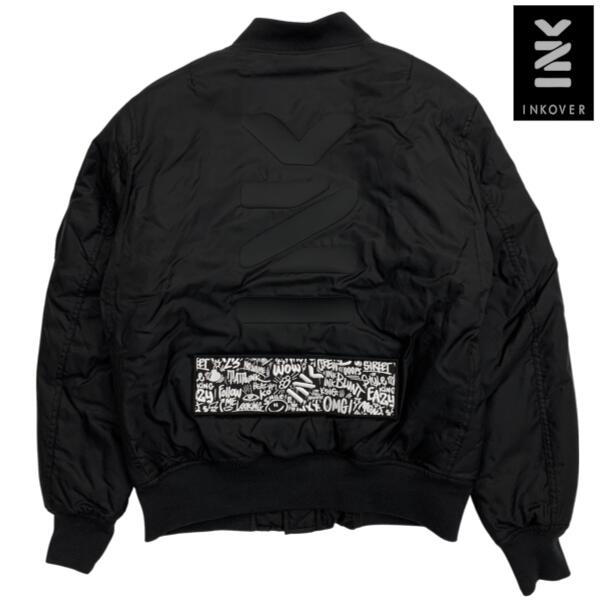 【SALE】INKOVER 「MA-1 Bomber Jacket Black」インクオーバー MA-1 ボンバージャケット ワッペン ジャケット アウター 中綿 ブラック イタリア カジュアル スポーツ シンプル ストリート ハイストリート カジュアル メンズ レディース ユニセックス 男女兼用 送料無料