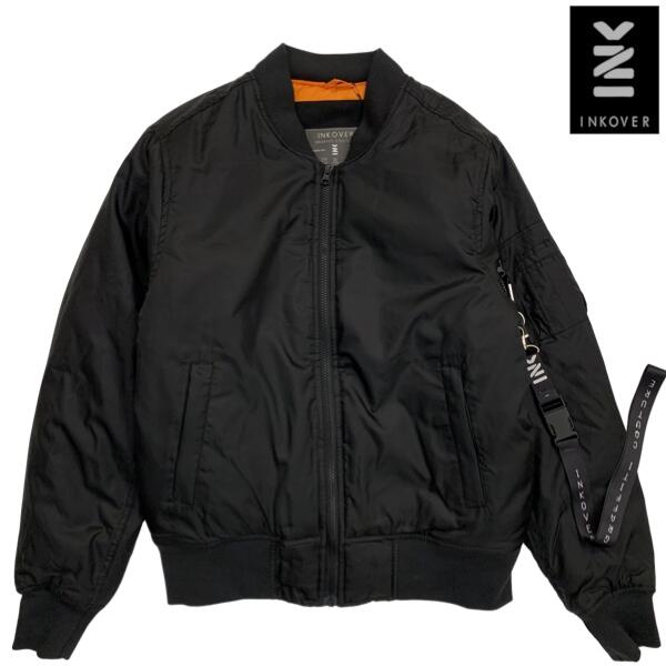 【SALE】INKOVER 「MA-1 Bomber Jacket Black」インクオーバー MA-1 ボンバージャケット ワッペン ジャケット アウター 中綿 ブラック イタリア カジュアル スポーツ シンプル ストリート ハイストリート カジュアル メンズ レディース ユニセックス 男女兼用 送料無料