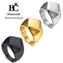 BLACK CROWN [DIAMOND] RING / ブラッククラウン リング 指輪 3色展開 BC アクセサリー ステンレス 金属アレルギー 対応 ストリート モード イタリア スーツ ファッション プレゼント ギフト メンズ 送料無料 新作