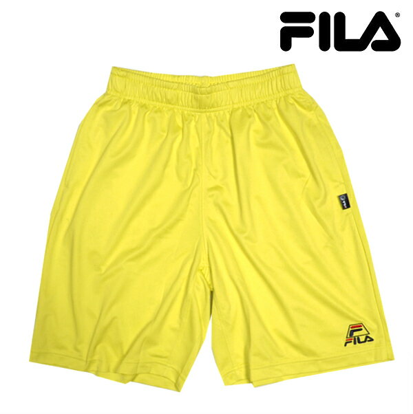 FILA HERITAGE フィラ ヘリテージ ドライ ロゴ ショーツ ハーフパンツ YELLOW イエロー 吸水速乾 バスケ バスケットボール スポーツ ファッション 韓国ファッション スポーティ ストリート アウトドア メンズ レディース ユニセックス 送料無料 新作