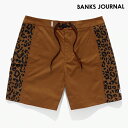 【BIG SALE】BANKS JOURNAL バンクスジャーナル 「”WILD” Leopard Line Board Shorts DARK AMBER」バンクス ボードショーツ スイムウェア メンズ 海パン 水陸両用 ヒョウ柄 アニマル柄 BROWN 全3サイズ サーフ サーフィン 海 西海岸 正規取扱販売店 2022 新作