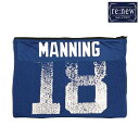 re:new (リニュー) 「NFL Vintage Uniform Remake Custom Clutch Bag "MANNING" #18 BLUE」リニュー NFL ヴィンテージアイテム クラッチバッグ ヴィンテージユニフォーム 1点物 リメイクカスタム NFL イーライ・マニング 選手 当時実物品 カスタムバッグ