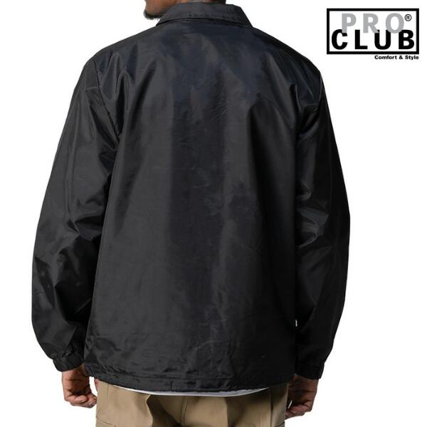B2WのPRO CLUB / プロクラブ「Nylon Coach Jacket Black」ナイロン コーチジャケット ジャケット ビッグサイズ メンズ 男性 ストリート ミリタリー ヒップホップ 大きいサイズ B-BOY HIPHOP｜アングル3
