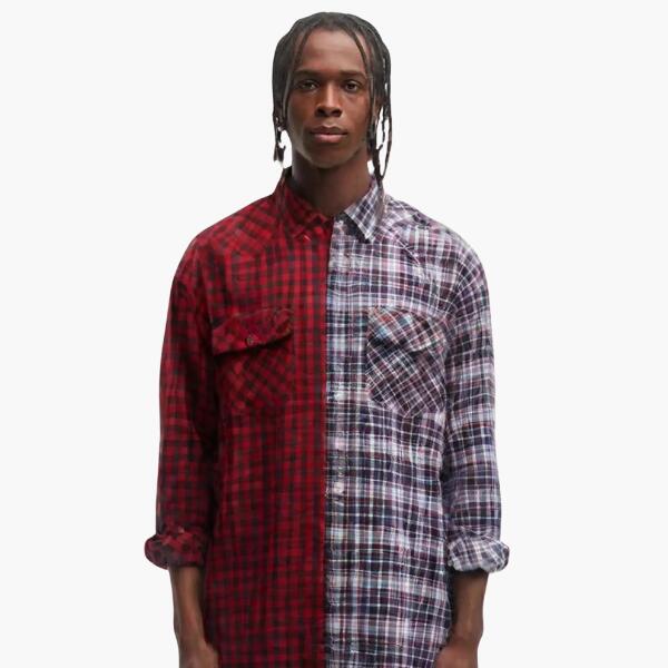 Rakuten - 【SALE】ADAMUS / アダムス「Remake Check Flannel Shirts Red」 リメイク ネルチェックシャツ ネル 長袖シャツ セレカジ アメカジ カジュアル イタリアブランドメンズ 2023年 秋冬 新作