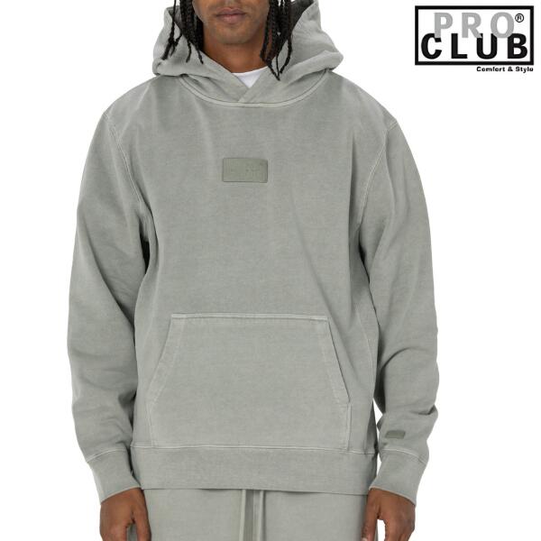PRO CLUB / プロクラブ「Heavy Weight Vintage Wash Pullover Gray」ヘビーウェイト ヴィンテージ ウォッシュ プルオーバー パーカー 裏起毛 スウェット 無地 メンズ レディース ストリート ミリタリー ヒップホップ 大きいサイズ B-BOY HIPHOP