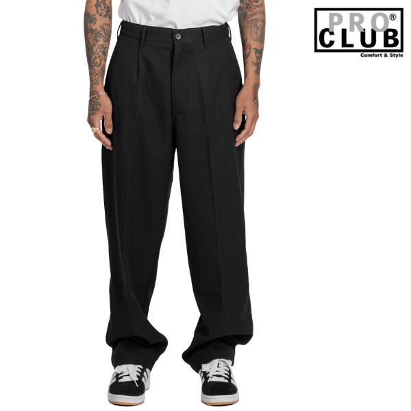 PRO CLUB / プロクラブ「Comfort Trouser Black」コンフォート トラウザー パンツ ブラック スラックス ルーズ ワイドパンツ ストリート ミリタリー ヒップホップ 太め B-BOY HIPHOP