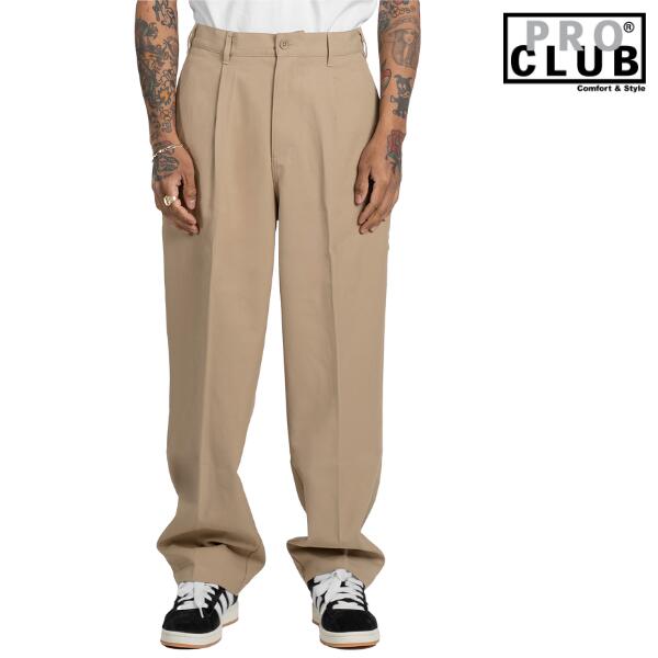 PRO CLUB / プロクラブ「Comfort Trouser Beige」コンフォート トラウザー パンツ ベージュ スラックス ルーズ ワイドパンツ ストリート ミリタリー ヒップホップ 太め B-BOY HIPHOP