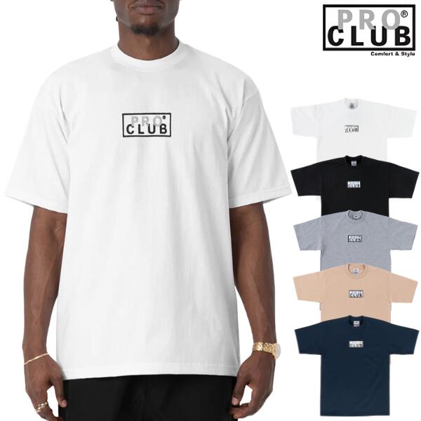 Rakuten - PRO CLUB / プロクラブ「Heavy Weight Wide Box Logo T-shirts」ヘビーウェイト ボックス ロゴ 半袖 Tシャツ ワイド ビッグサイズ オーバーサイズ ブラック メンズ 男性 ストリート ヒップホップ 大きいサイズ B-BOY HIPHOP