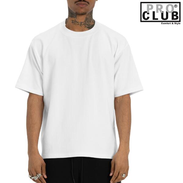 Rakuten - PRO CLUB / プロクラブ「Heavy Weight Wide Performance T-shirts White」ヘビーウェイト パフォーマンス 半袖 Tシャツ ホワイト ワイド ビッグサイズ オーバーサイズ メンズ 男性 ストリート ヒップホップ 大きいサイズ B-BOY HIPHOP