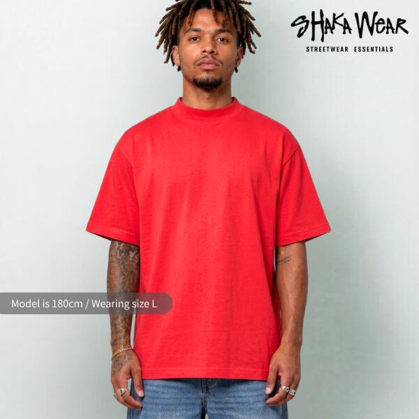 SHAKAWEAR / シャカウェア「7.5oz Max Heavyweight Garment Dye T-Shirts Cherry」7.5オンス マックス ヘビーウェイト 無地 顔料染め Tシャツ チェリー 無地T メンズ レディース ビッグサイズ アメリカン クラシック 丸胴 ユニセックス USコットン ストリート ファッション