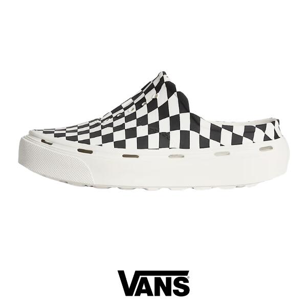 VANS / ヴァンズ「"Authentic Form Mule" Black/White」チェッカーボード柄 オーセンティック フォームミュール ラバー サンダル シューズ スケート スニーカー スケーター スケートボード スケボー ストリート サーフ バンズ スウェード ブラック 黒 メンズ レディース