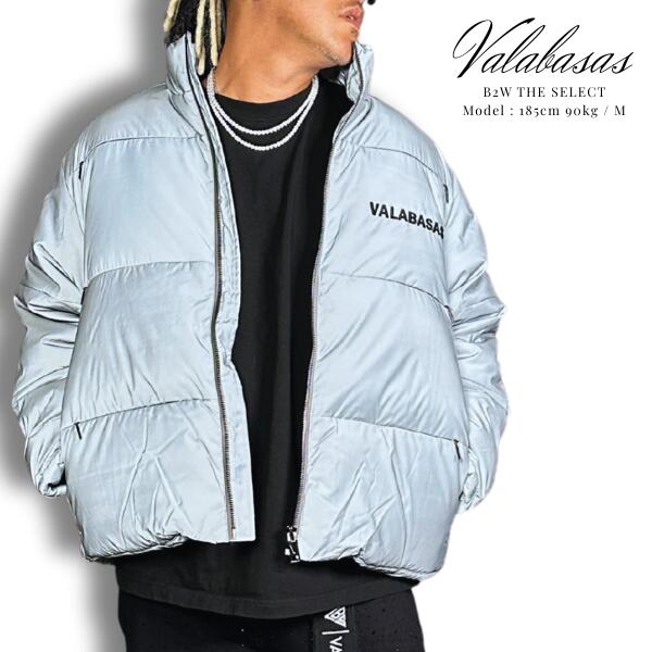 「VALABASAS "HALO" 3M PUFFER JACKET」ヴァラバサス リフレクター ジップ ダウン ジャケット 反射板 ブルゾン シンプル カジュアル モード ストリート ラッパー アスリート メンズ ユニセックス アウター 秋冬新作
