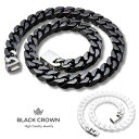 BLACK CROWN「CERAMIC CHAIN NECKLACE BLACK/WHITE 50cm」ブラッククラウン セラミック チェーン ネックレス ブラック/ホワイト BC アクセサリー ステンレス 金属アレルギー 対応 ストリート モード ヒップホップ プレゼント ギフト メンズ J12