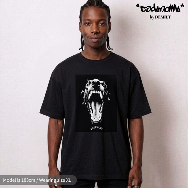 CODENAME ”Doberman” Premium Heavy Weight T-Shirts Black コードネーム ヘビーウェイト ドーベルマン フォトグラフィック プリント クルー Tシャツ 半袖T 犬 肉厚 ストリート ロック ヒップホップ カジュアル ユニセックス メンズ レディース 男女兼用 ビッグサイズ