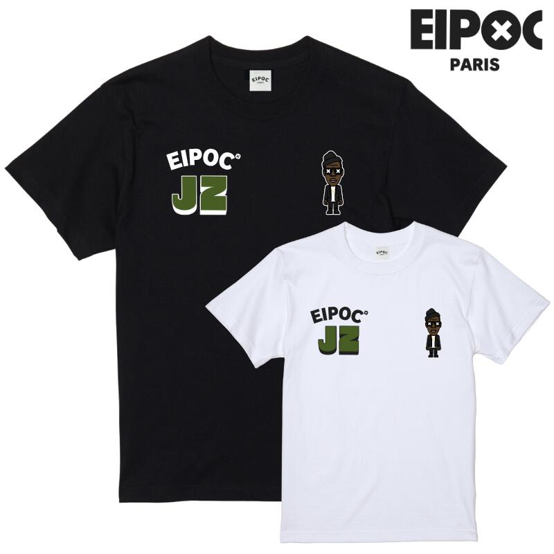 EIPOC PARIS JZ S/S T-Shirts (Black/White) アイポック パリス ヒップホップ レジェンド アート プリント Tシャツ 半袖Tシャツ ストリート ラップ カジュアル JAY-Z ジェイジー 送料無料 ユニセックス メンズ レディース 大きいサイズ ビッグサイズ